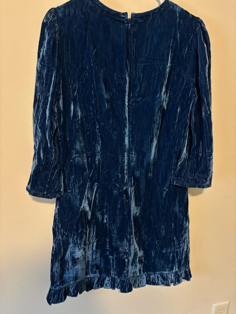Shoshanna Midnight Blue Crushed Velvet Mini Dress - Picture 7 of 10